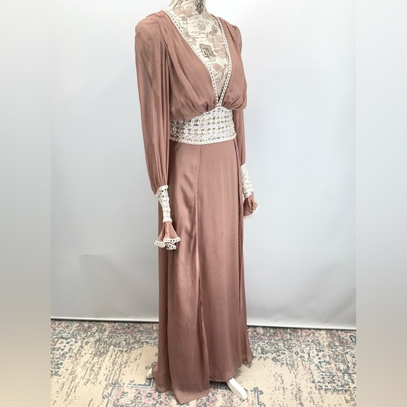 FOR LOVE AND LEMONS Lavender CELINE sheer maxi dress size S. - Picture 6 of 14